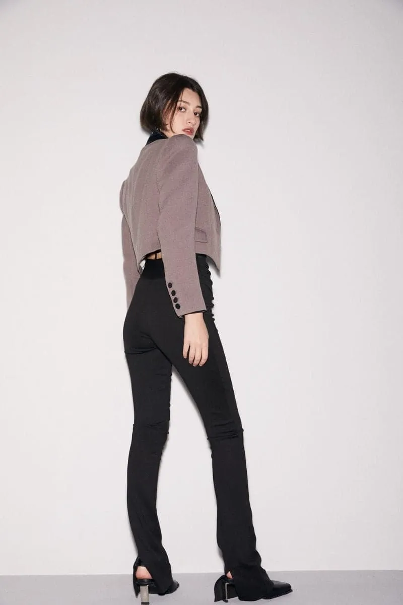 ANGÈLE GRAY CROPPED JACKET