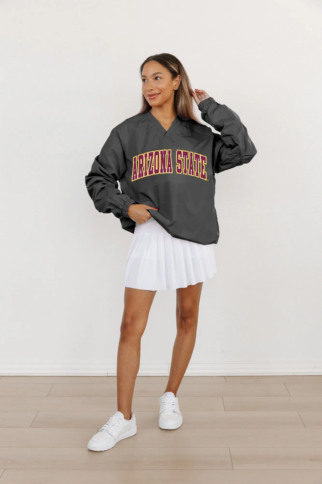 ARIZONA STATE SUN DEVILS VICTORY BOUND CLASSIC V-NECK WIND SHIRT BY MADI PREWETT TROUTT