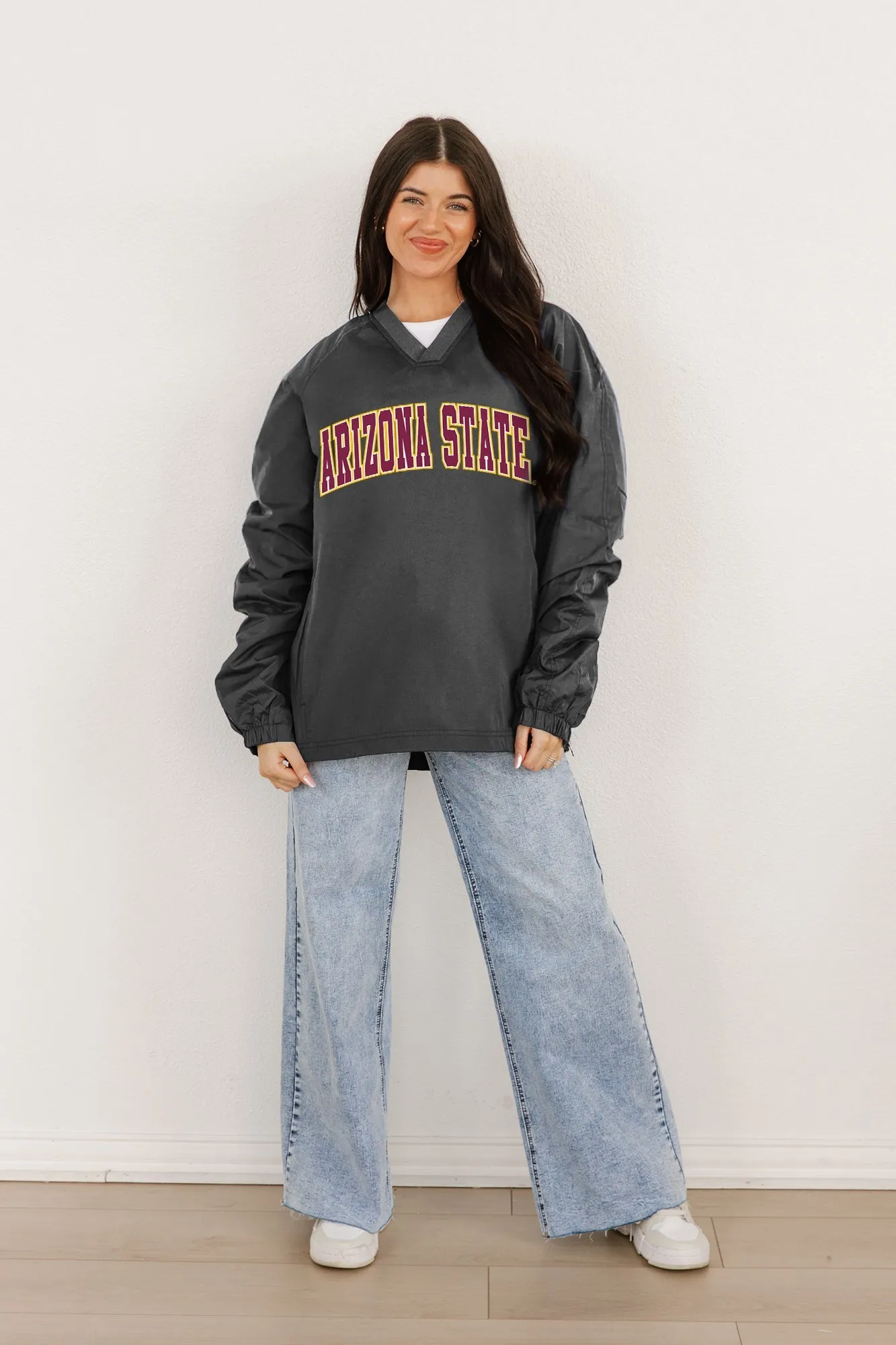 ARIZONA STATE SUN DEVILS VICTORY BOUND CLASSIC V-NECK WIND SHIRT BY MADI PREWETT TROUTT