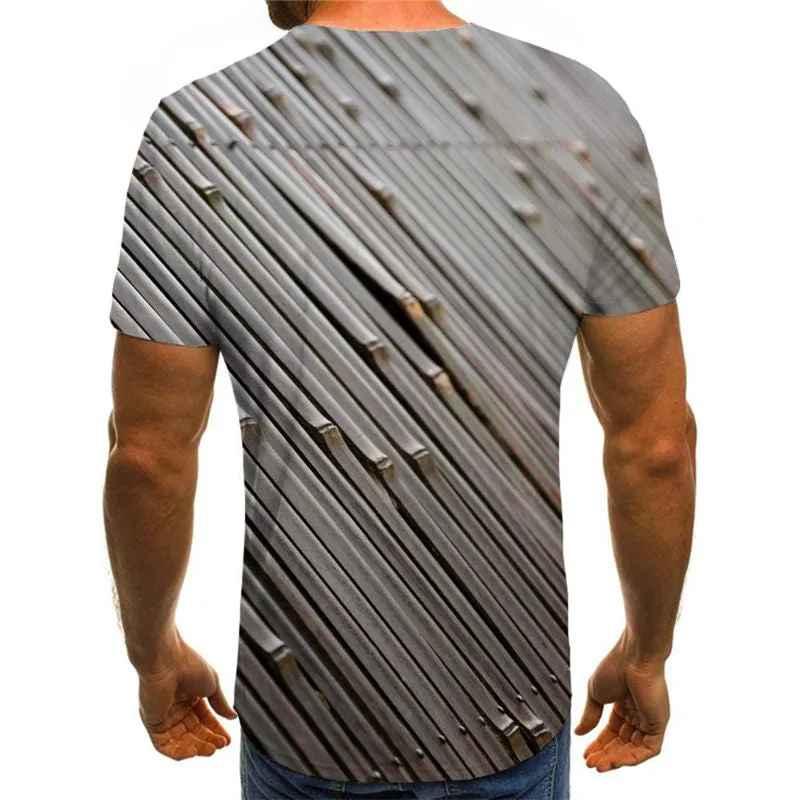 Bamboo slice texture tshirts Cool special texture Cool different man art costume