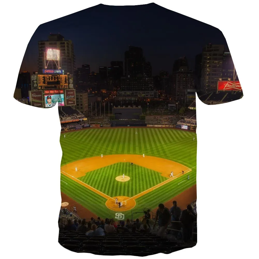 Baseball T shirts Men Stadium T-shirts 3d Game T shirts Funny White Tshirt Anime