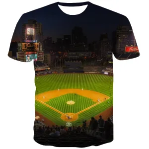 Baseball T shirts Men Stadium T-shirts 3d Game T shirts Funny White Tshirt Anime