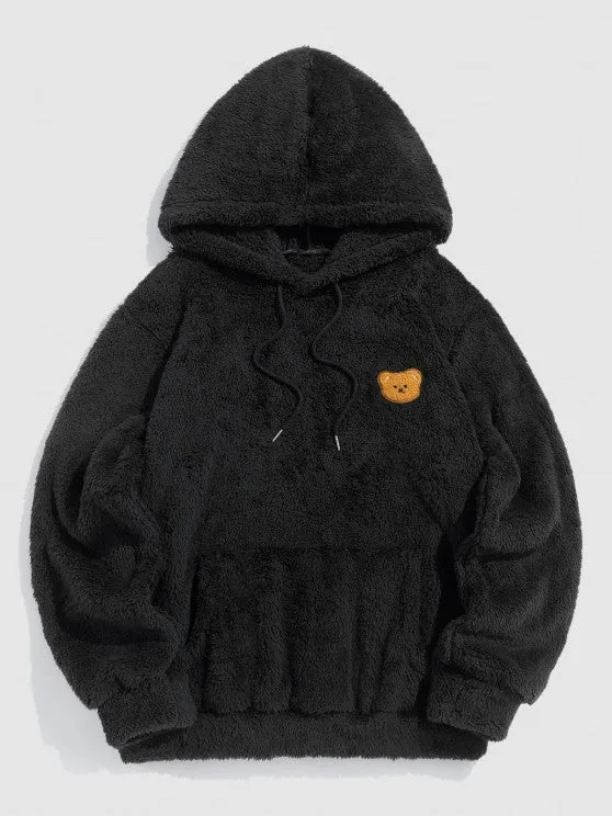 Bear Terry Embroidered Teddy Hoodies