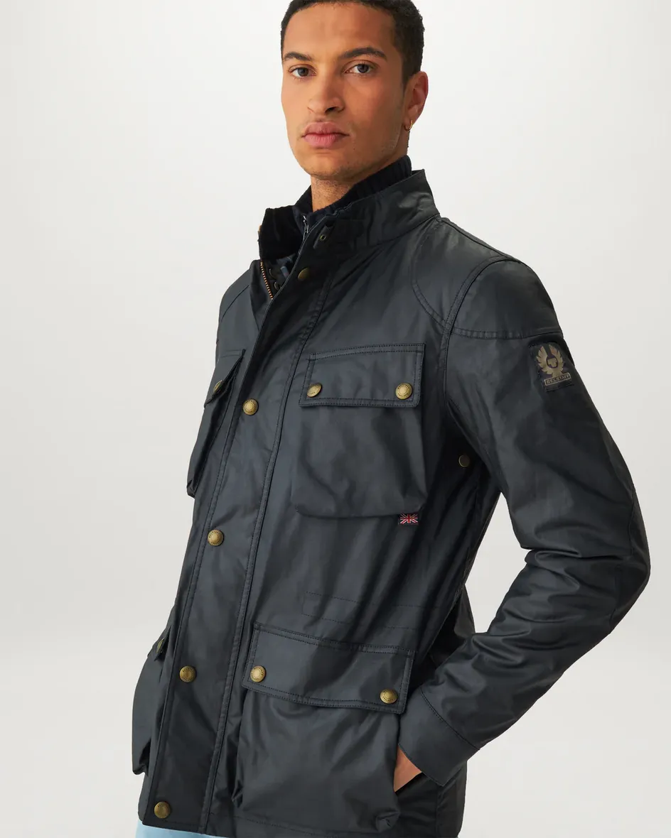 Belstaff Waxed Cotton Fieldmaster Jacket - Navy