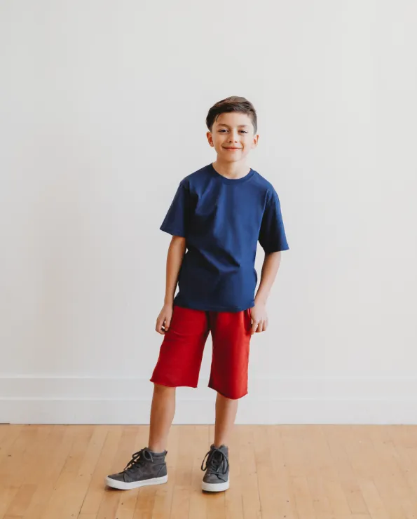 Boys Soft Cotton Jersey Short Sleeve Crew Tee  | Road