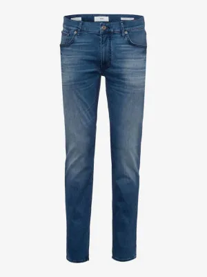 Brax - Chuck Hi-Flex Denim: Tapered Leg Vintage Blue Jeans