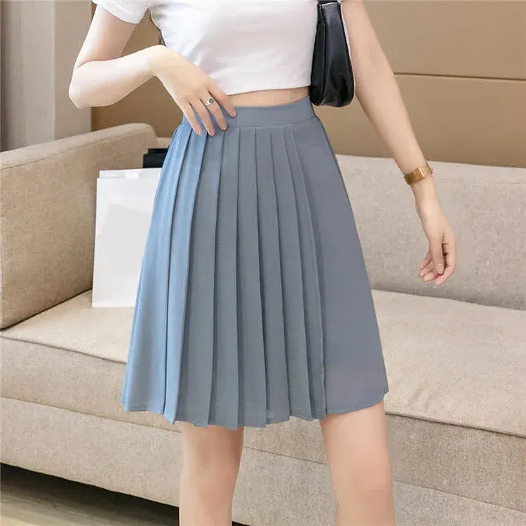 Casual Chiffon High Waist Loose Pleated Shorts