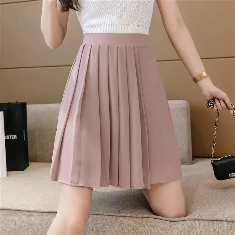 Casual Chiffon High Waist Loose Pleated Shorts