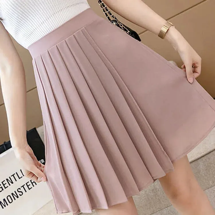 Casual Chiffon High Waist Loose Pleated Shorts