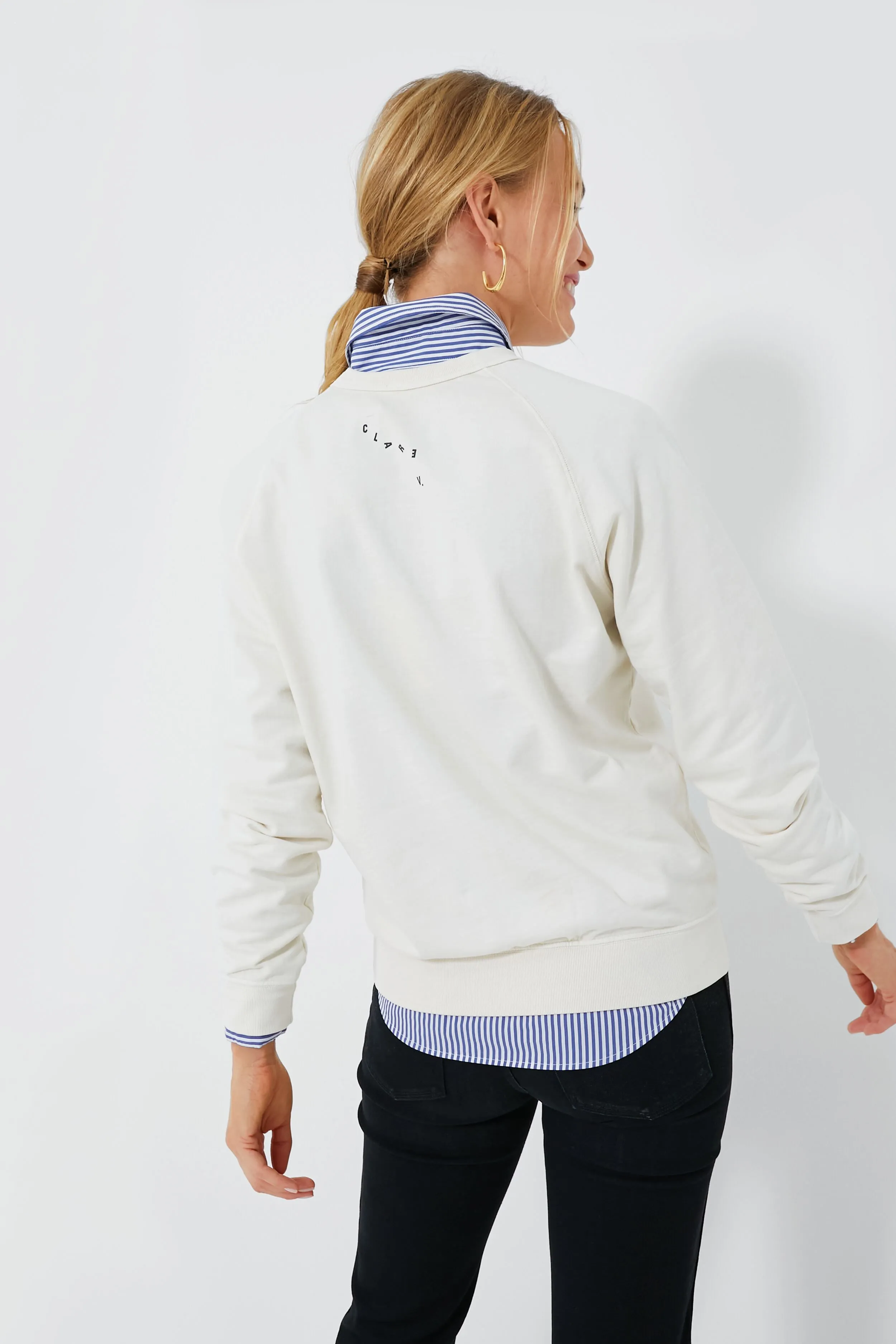 Cream with Black Valle de Loire Sweatshirt