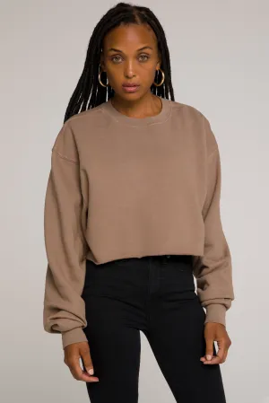 CROPPED & COOL SWEATSHIRT | PUTTY001