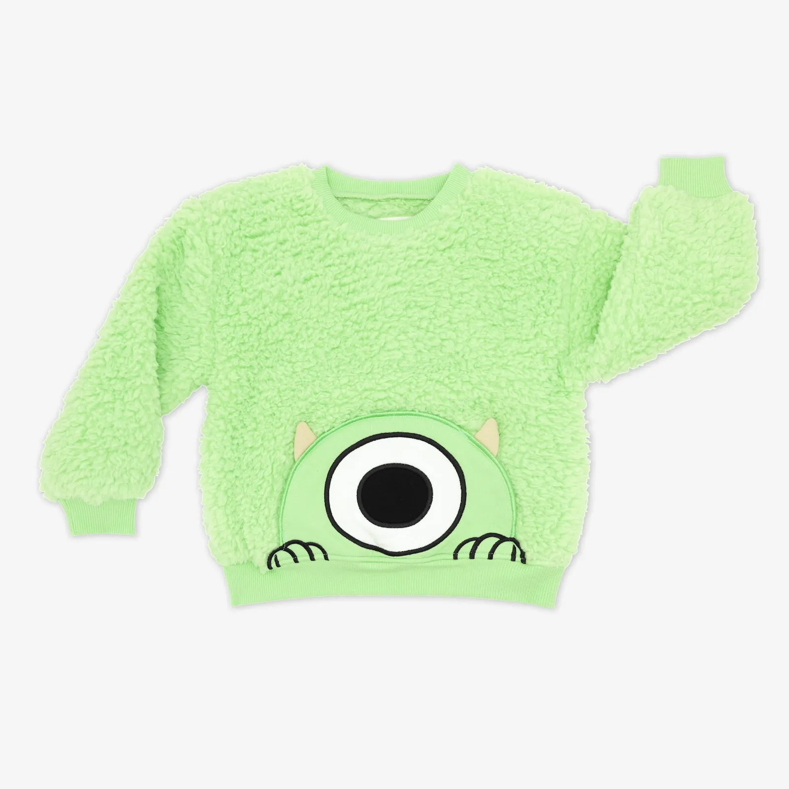 Disney Monsters, Inc. Mike Wazowski Sherpa Pocket Crewneck