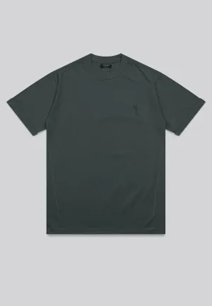 ESSENTIAL ROLLED CUFF T-SHIRT COAL