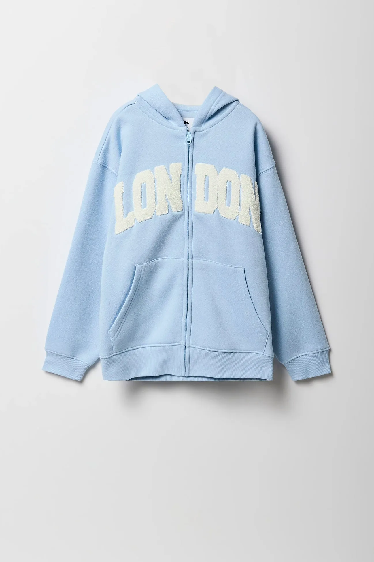 Girls City Graphic Zip-Up Fleece Hoodie