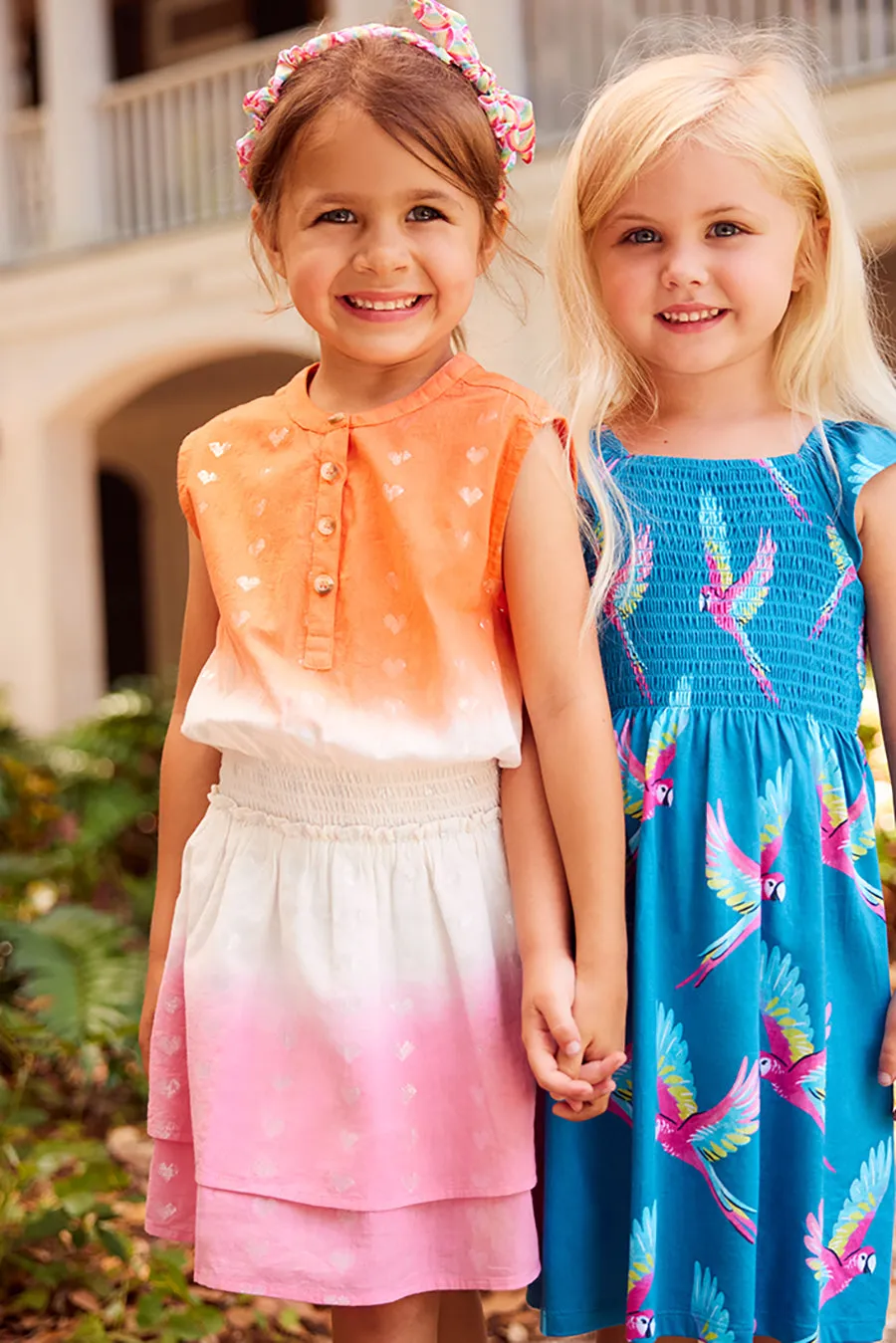 Girls Dress Hatley Two Tone Hearts