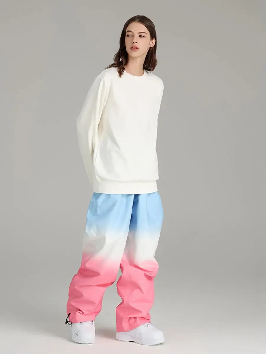 Gradient Design Baggy Snow Pants Outdoor Snowwear