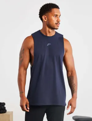 Icon Drop Arm Tank - Navy