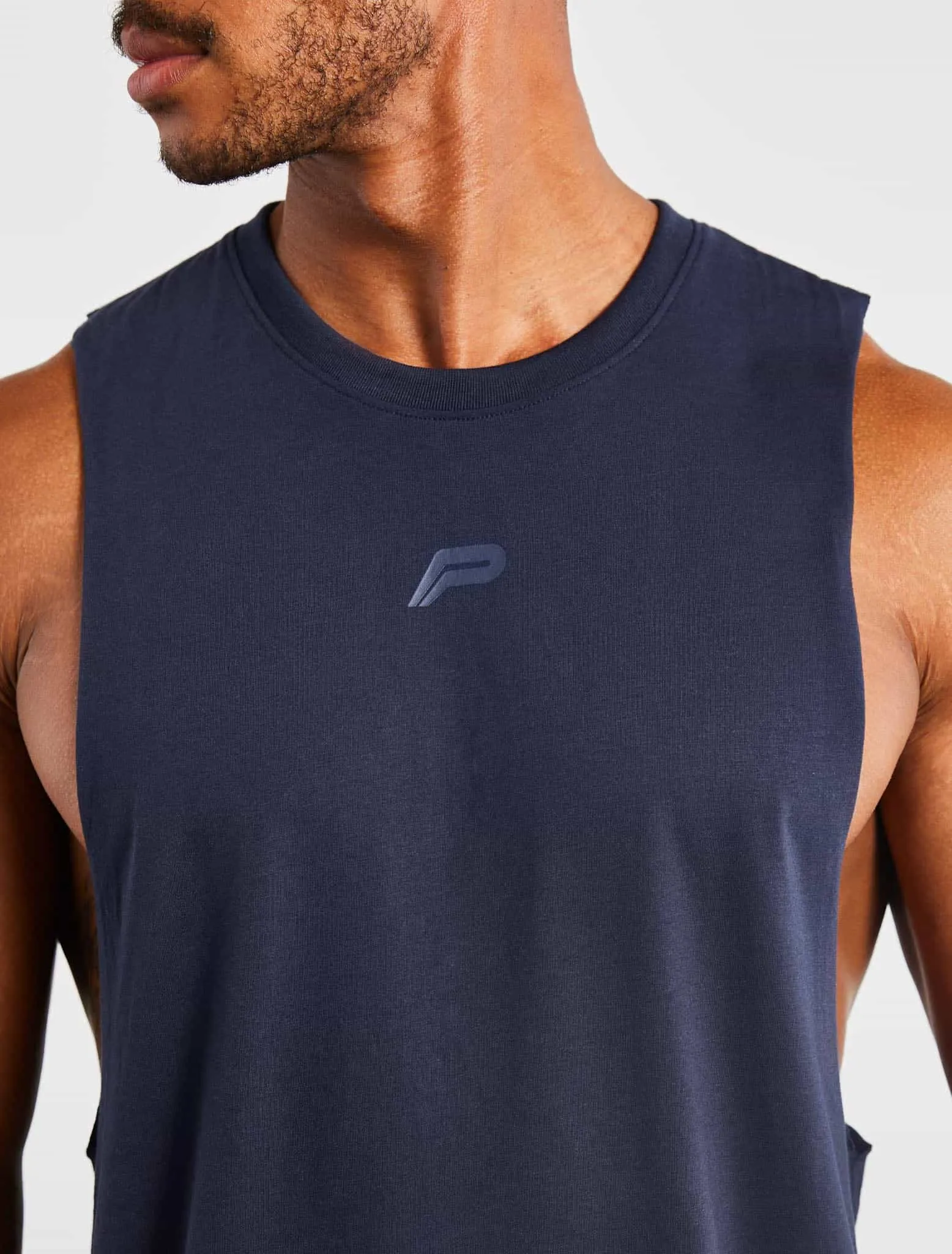 Icon Drop Arm Tank - Navy