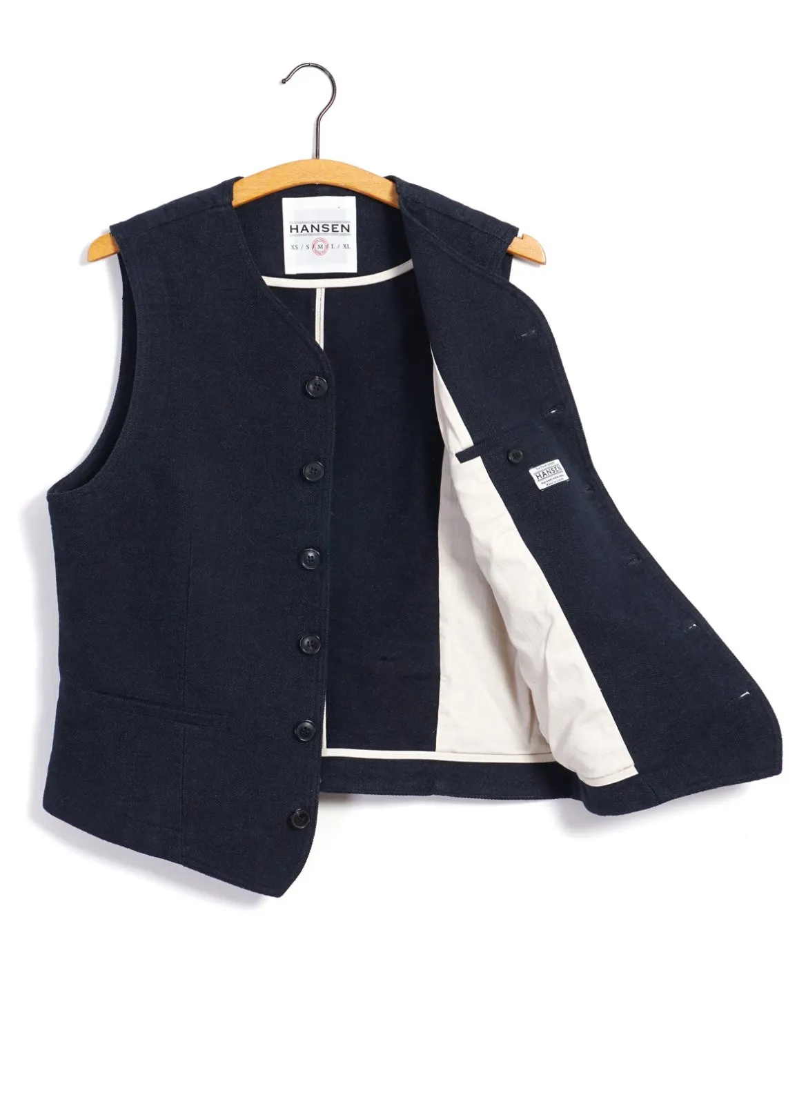 KAJ | Casual Waistcoat | Broken Blue