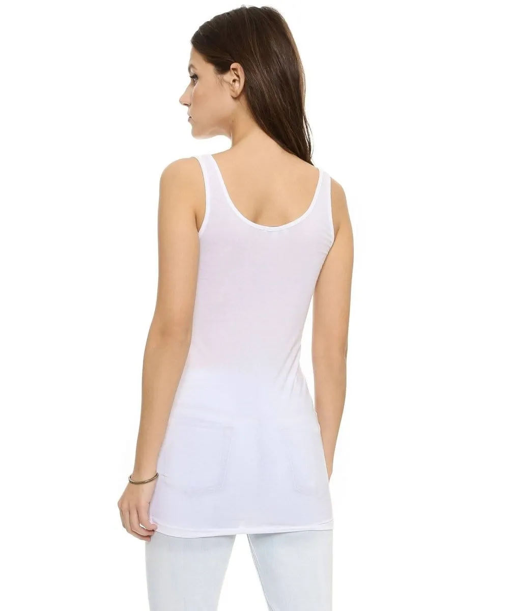 Layers Long White Tank