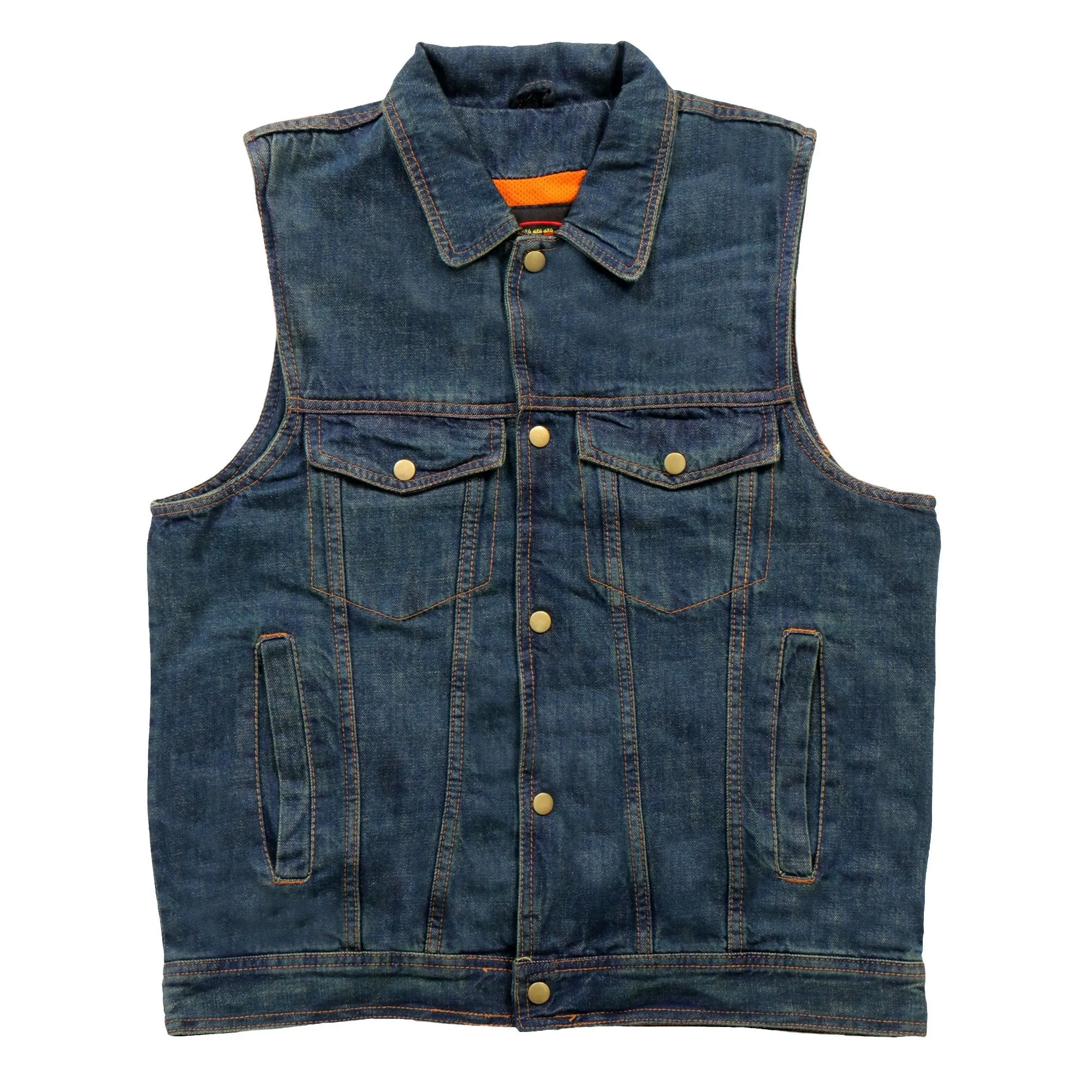 Mens Blue Denim Vest,  VSM6001-HL