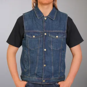 Mens Blue Denim Vest,  VSM6001-HL