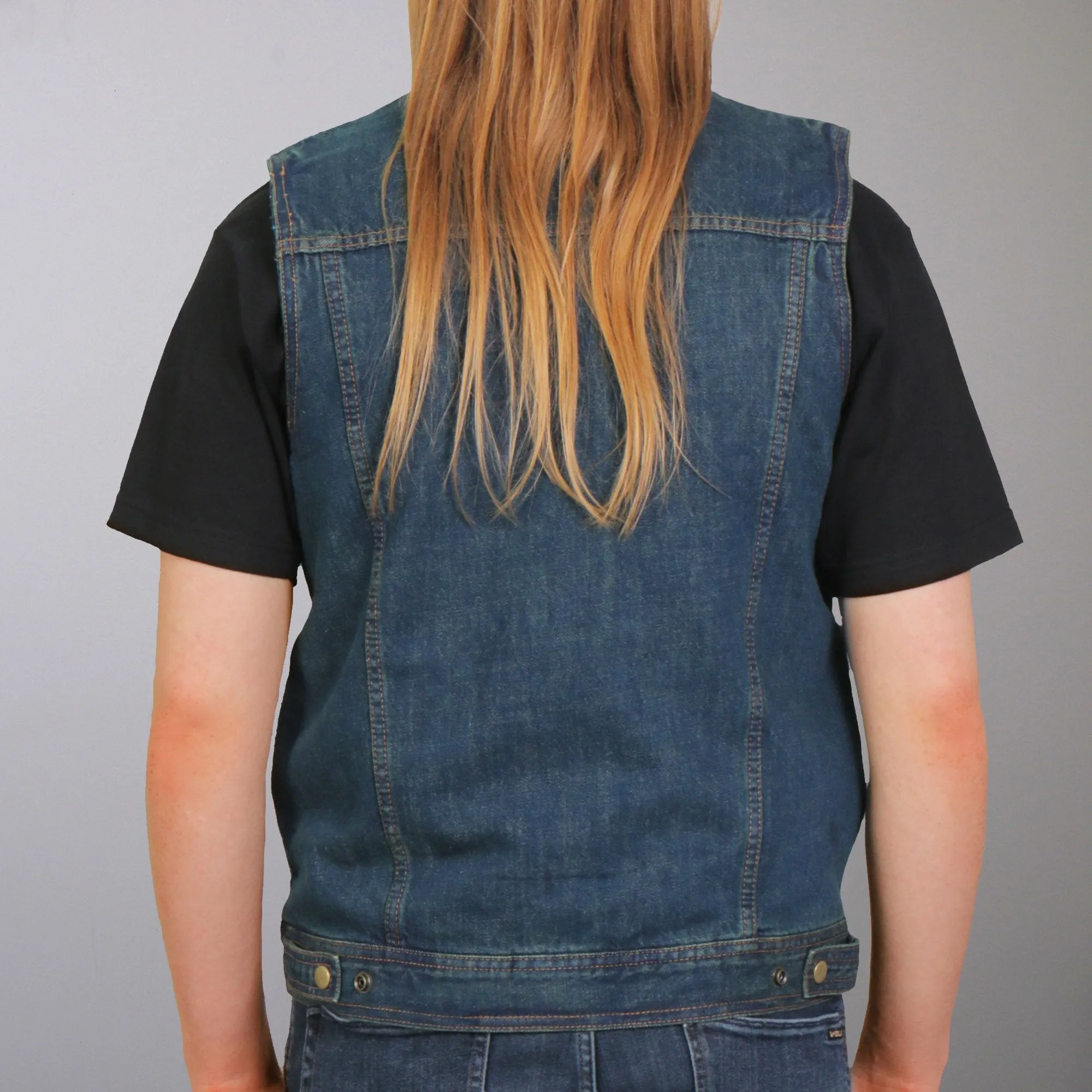 Mens Blue Denim Vest,  VSM6001-HL