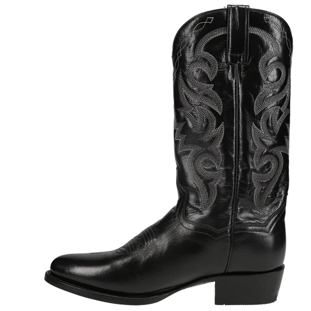 Milwaukee Embroidered Narrow Round Toe Cowboy Boots