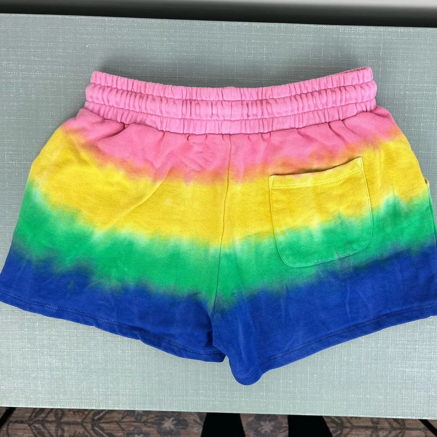 Mini Boden Girls Tie Dye Jersey Shorts 12