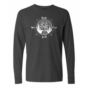 National Park Compass National Park Comfort Colors Long Sleeve T Shirt