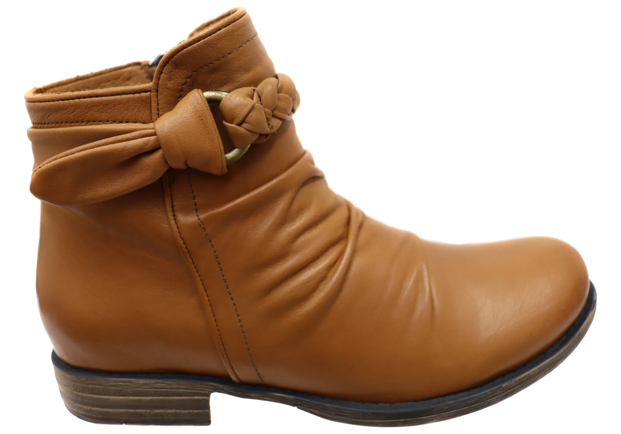 Orizonte Devo Womens European Comfortable Leather Ankle Boots