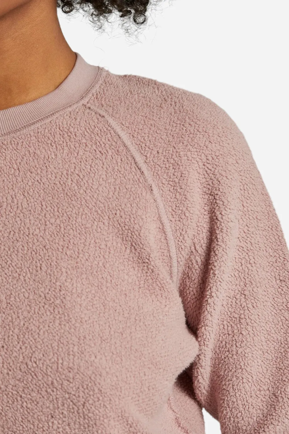 Perfect White Tee Ziggy Reverse Fleece Mauve