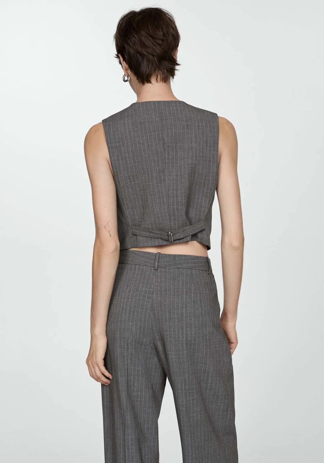 Pinstriped suit waistcoat - Gray