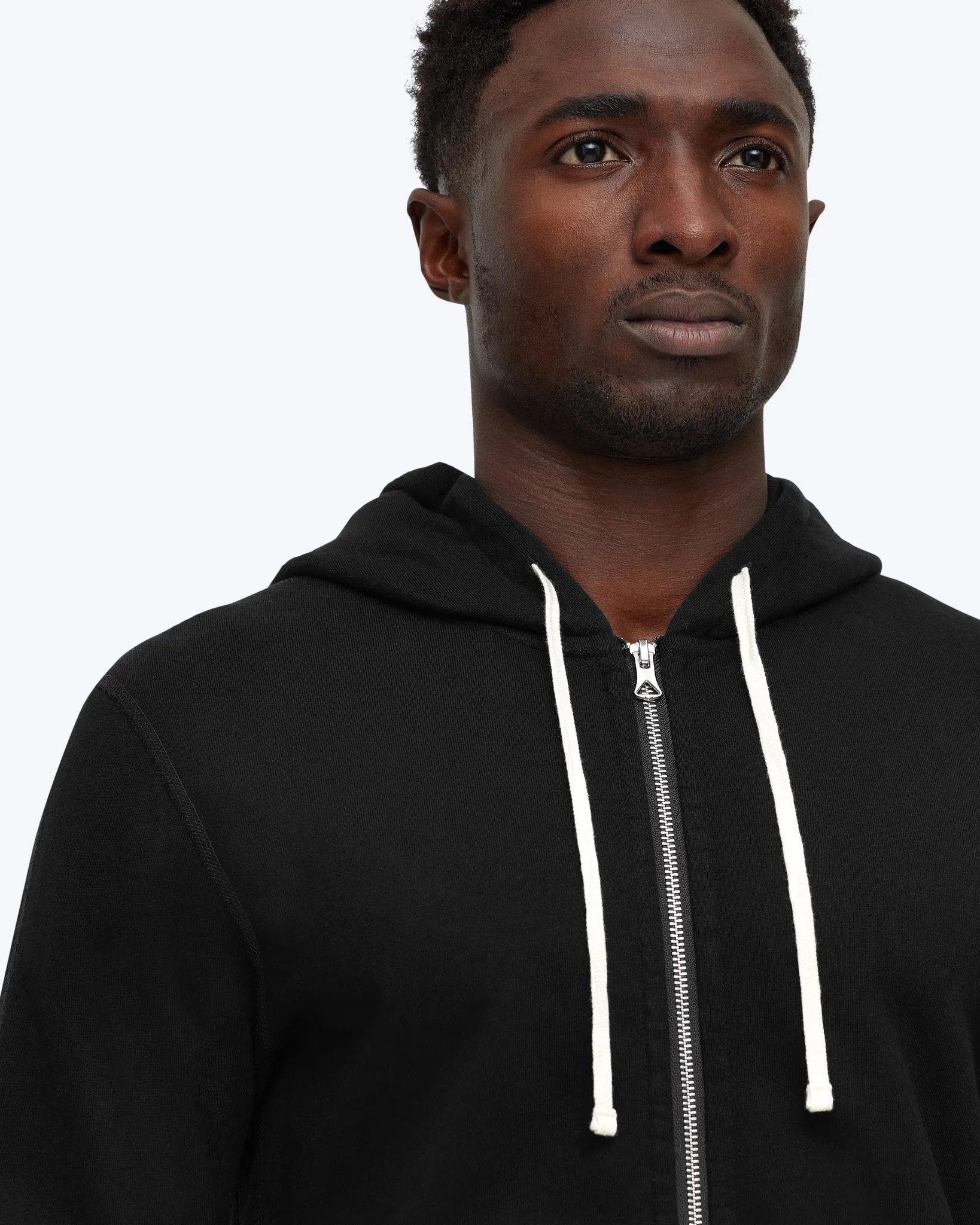 Reigning Champ Midweight Terry Full Zip Hoodie RC-3205 Black