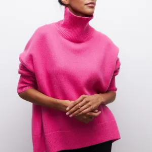 Simple Loose Turtleneck Long Sleeve Sweater