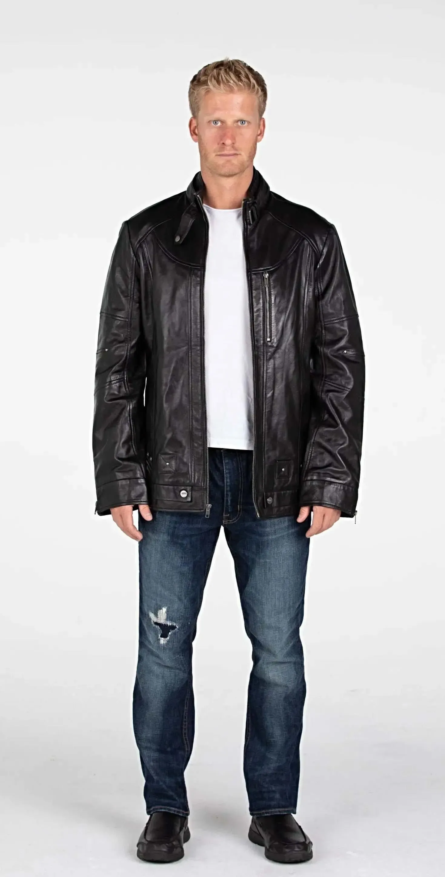 Sophisticated Lambskin Leather Jacket for the Modern Sophisticate