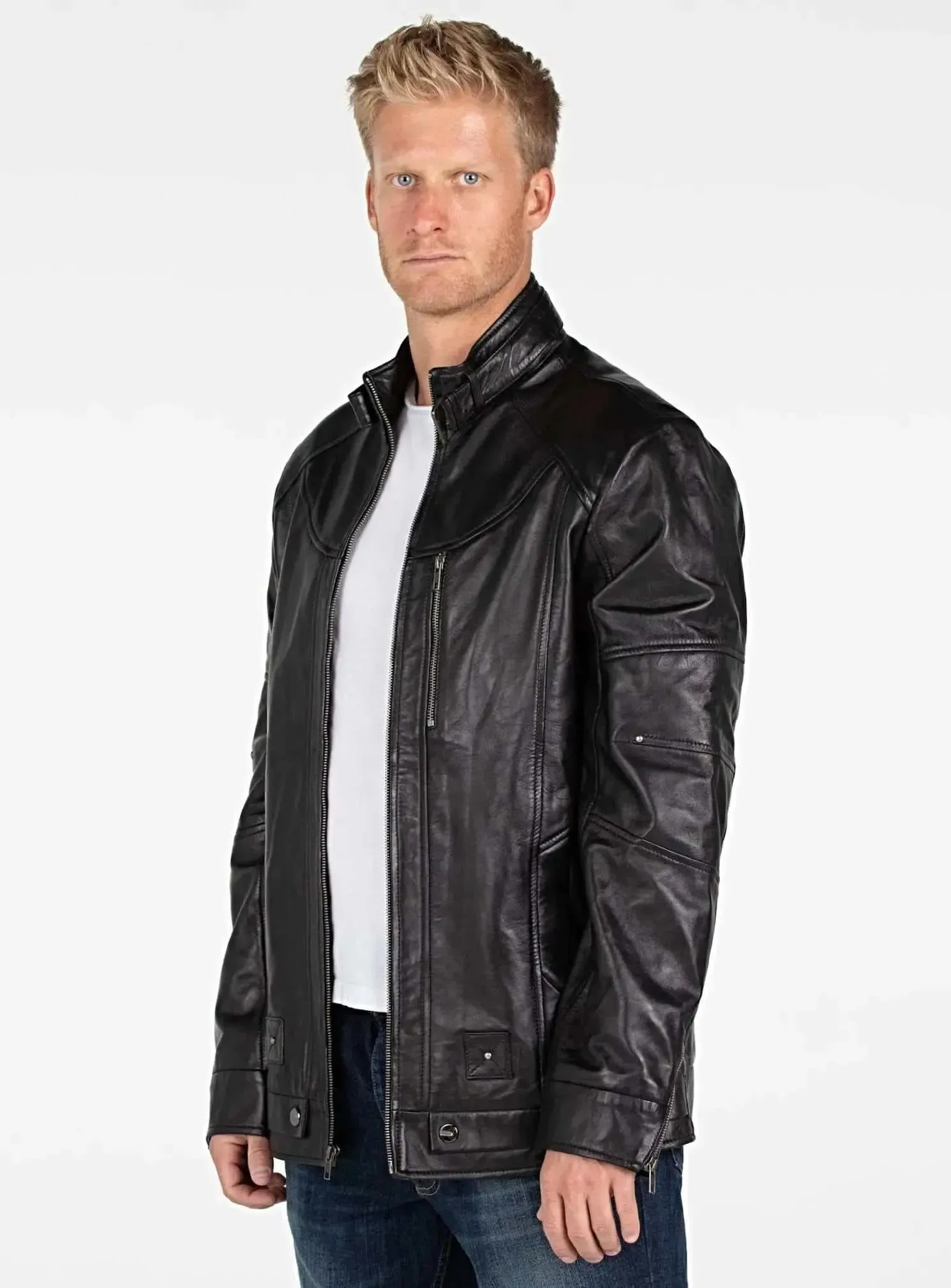 Sophisticated Lambskin Leather Jacket for the Modern Sophisticate