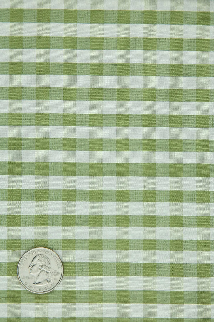 Tarragon Gingham Shantung 566 Fabric