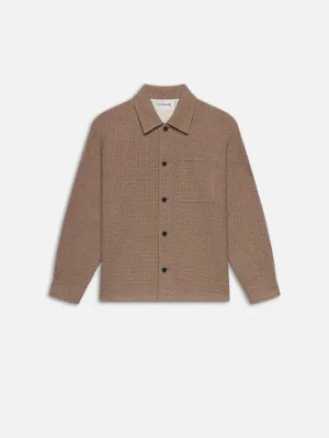 Textured Shirt Jacket -- Light Brown