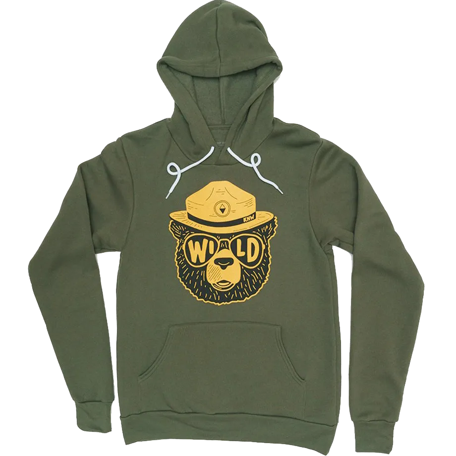 Unisex Wild Bear Pullover Hoodie