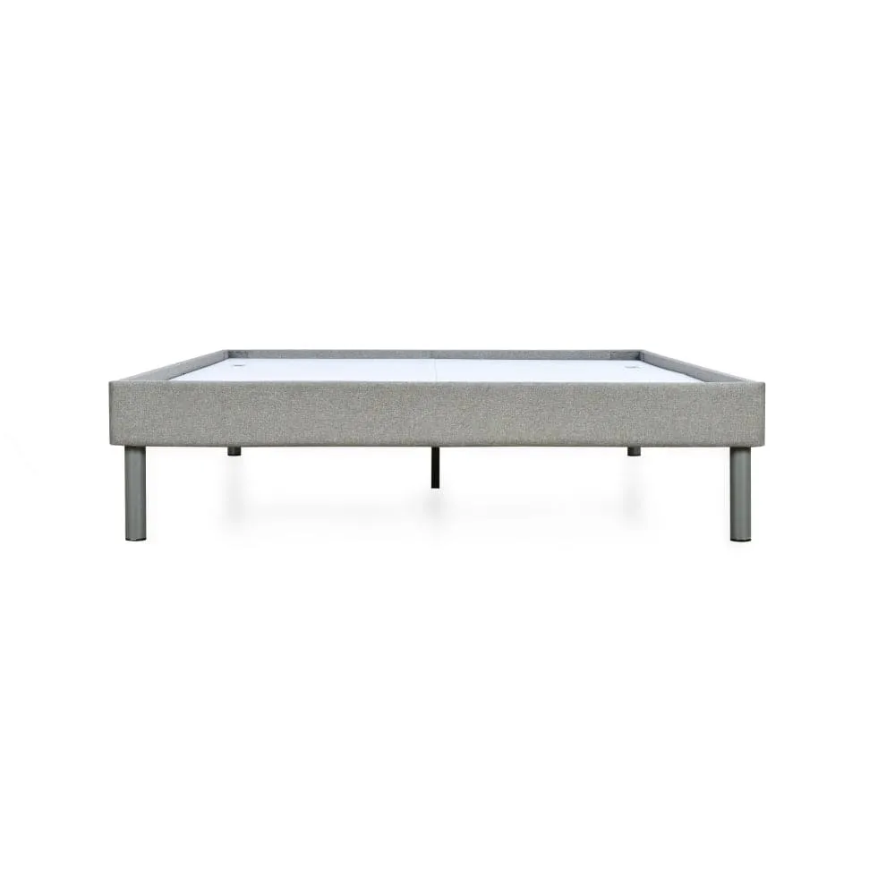 Velvette Upholstered Bed (Grey)   Lite Dual Comfort (Queen)