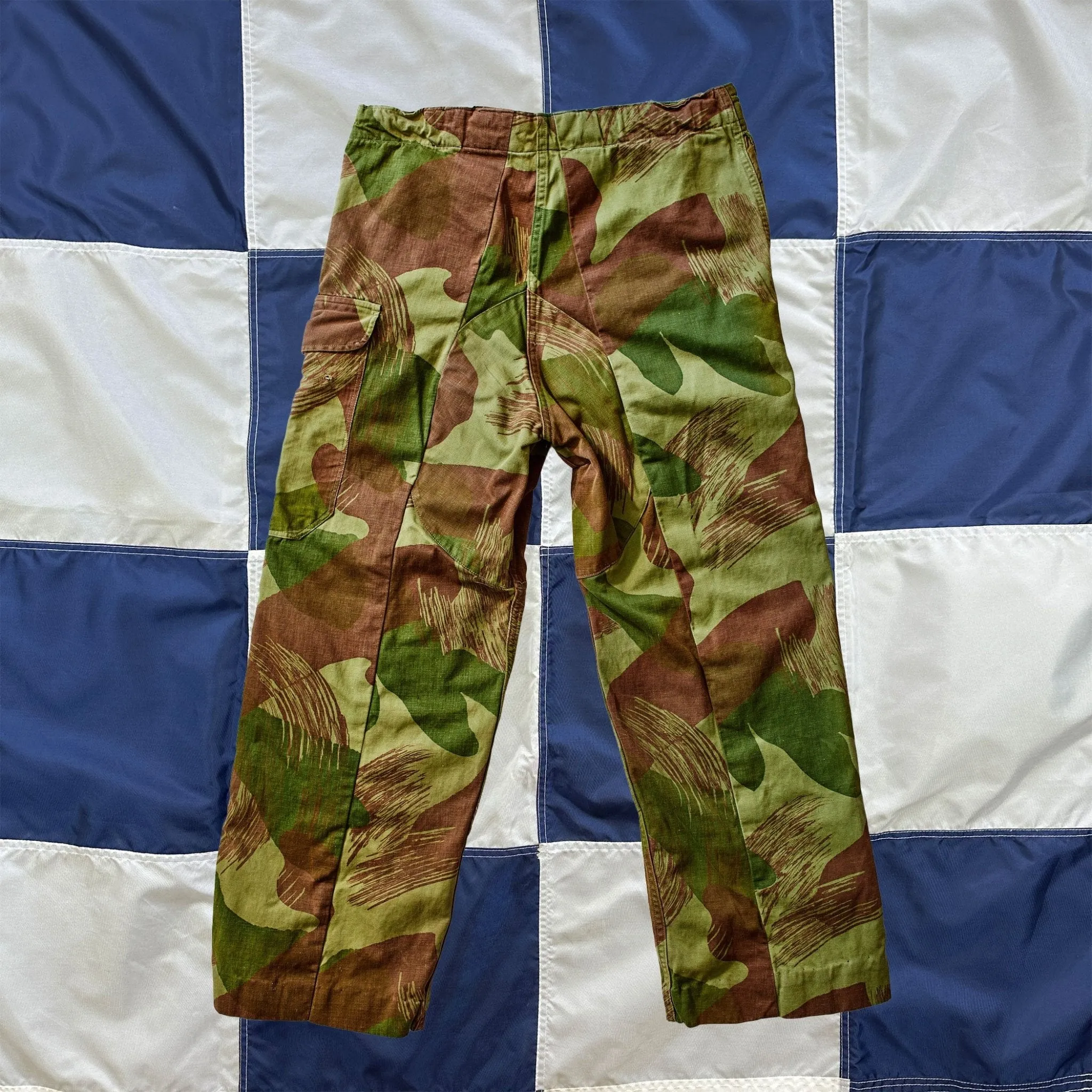 Vintage 1954 Belgian Brushstroke Modified Camo Pants W34