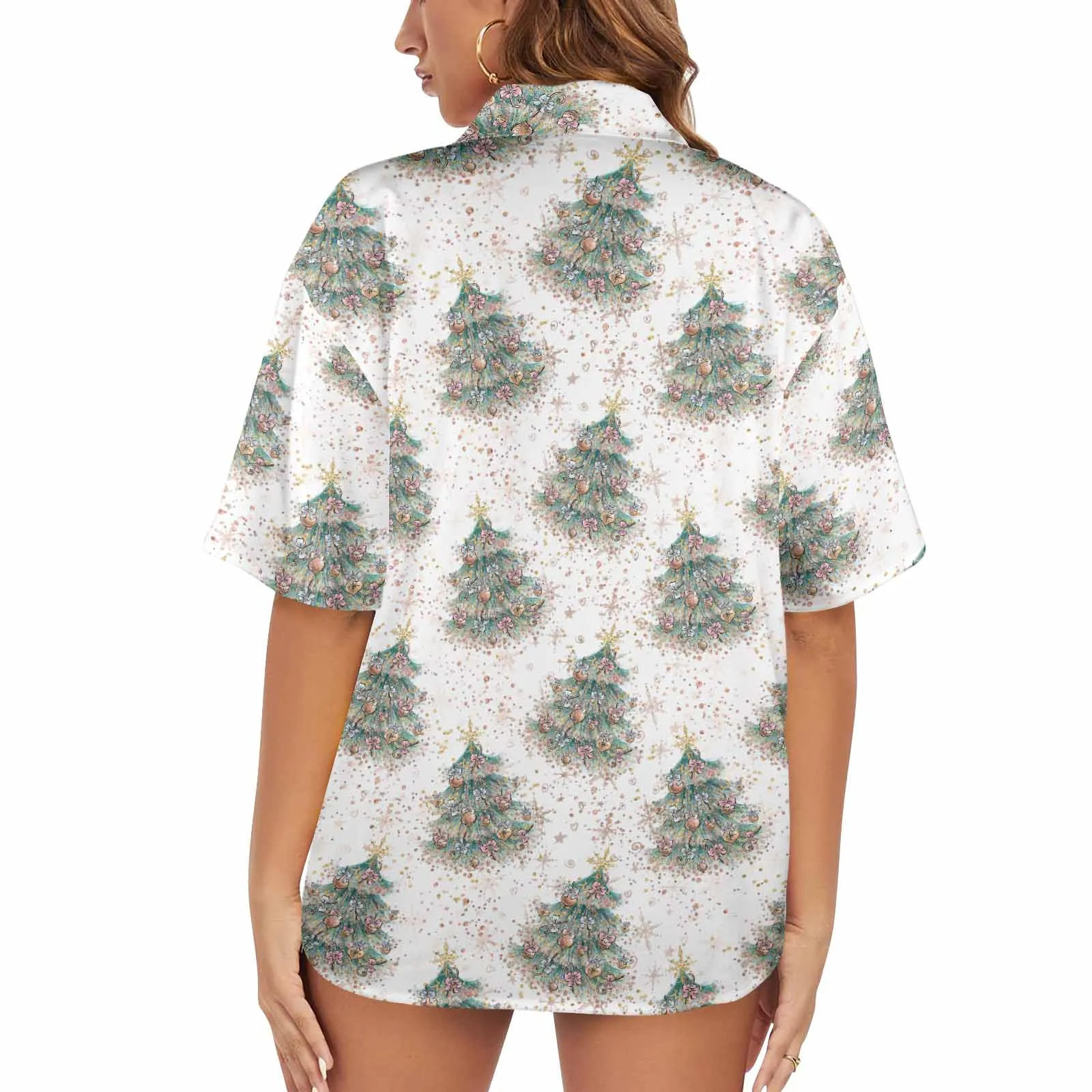 White Christmas Women's Hawaiian Shirt