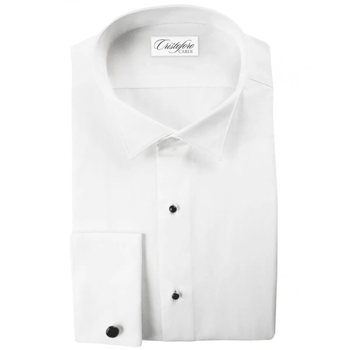 White Wing Collar (Fino) Tuxedo Shirt by Cristofor Cardi - NON PLEATED