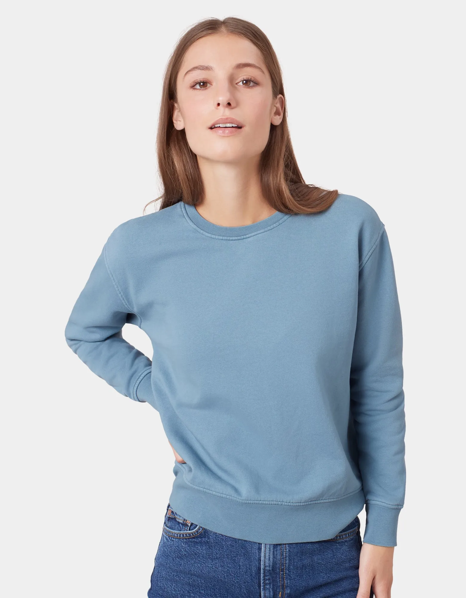 Women Classic Organic Crew - Cloudy Grey