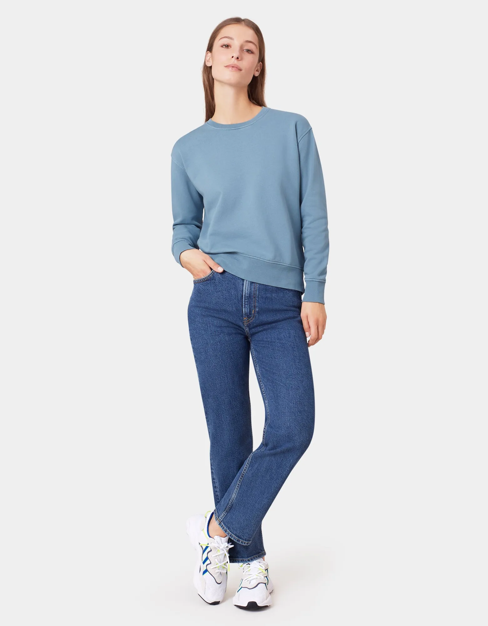 Women Classic Organic Crew - Cloudy Grey