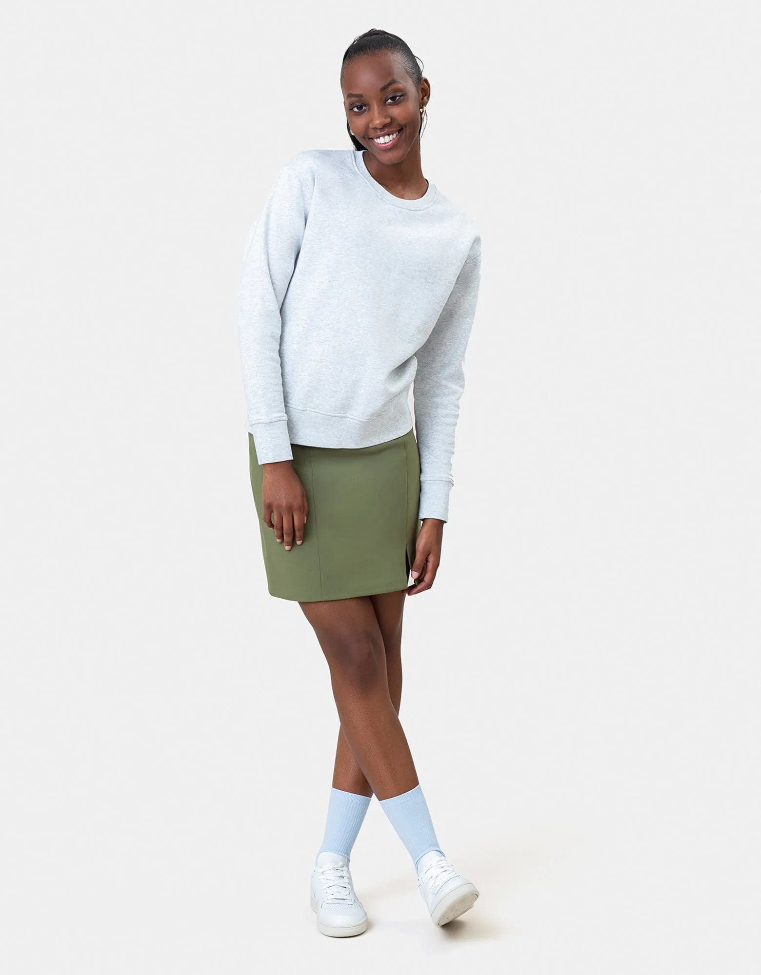 Women Classic Organic Crew - Pine Green