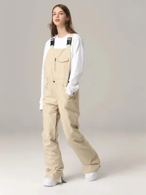 Women Ski Snow Bibs Pants Winter Snow Overalls