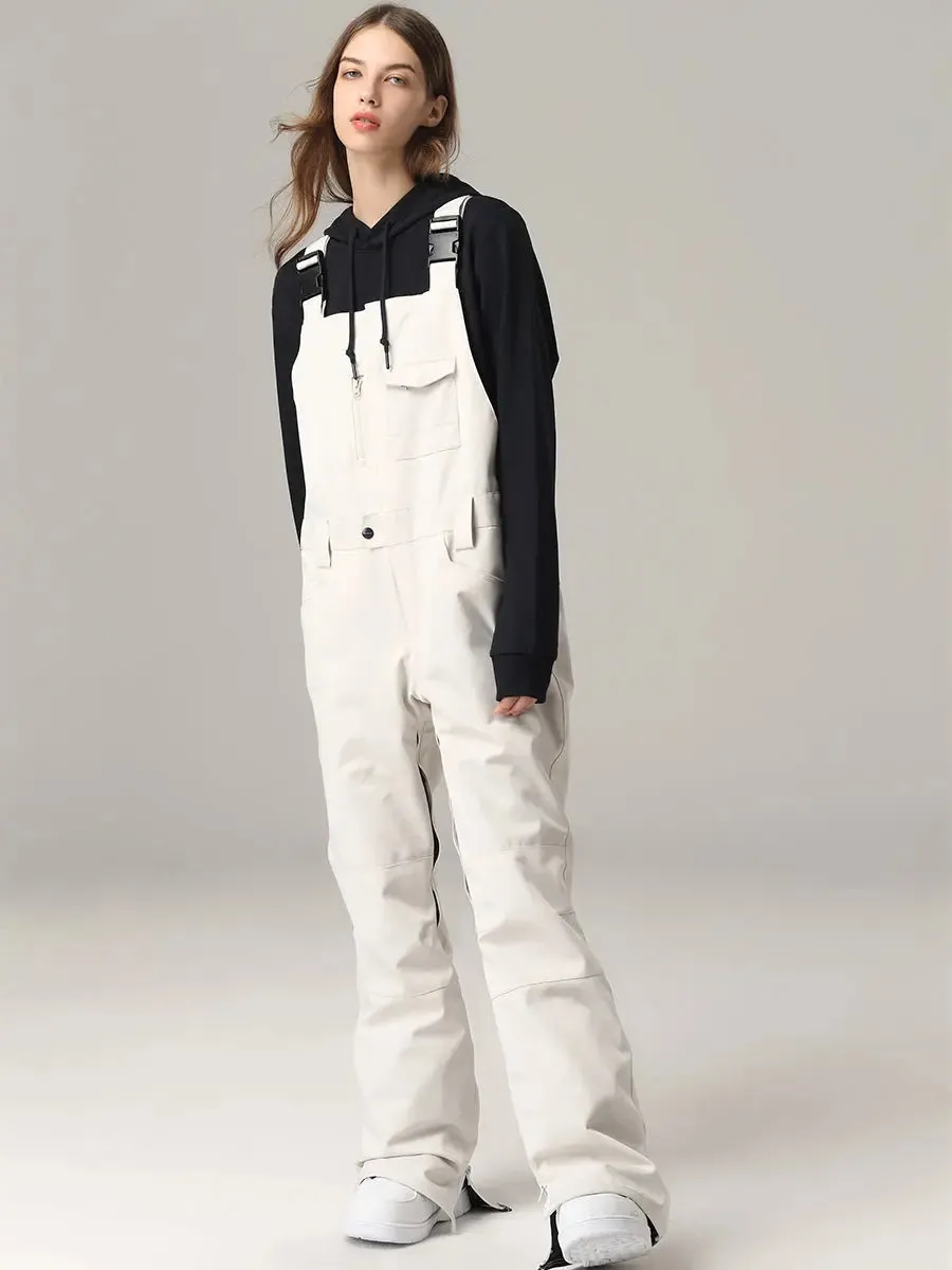 Women Ski Snow Bibs Pants Winter Snow Overalls