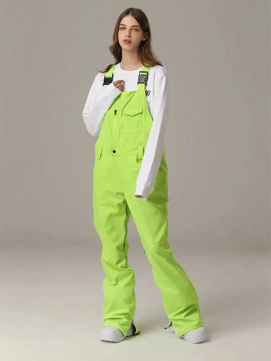 Women Ski Snow Bibs Pants Winter Snow Overalls